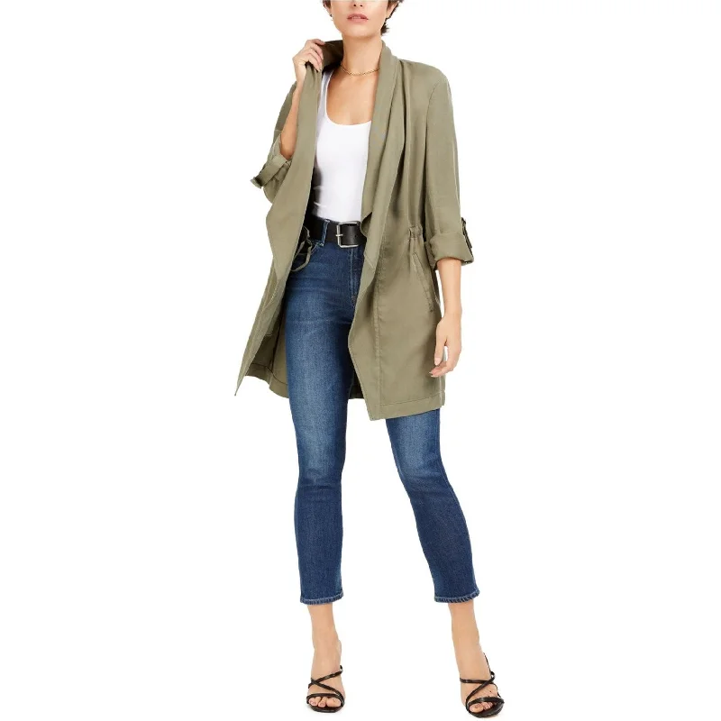 Bar Iii Womens Drape-Front Anorak Jacket