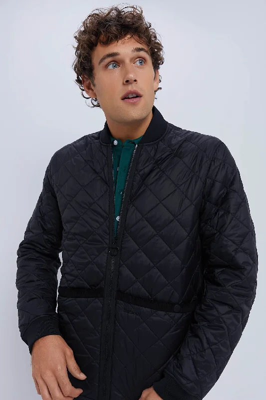 Black Re-Engineered Liddesdale Quilted Jacket