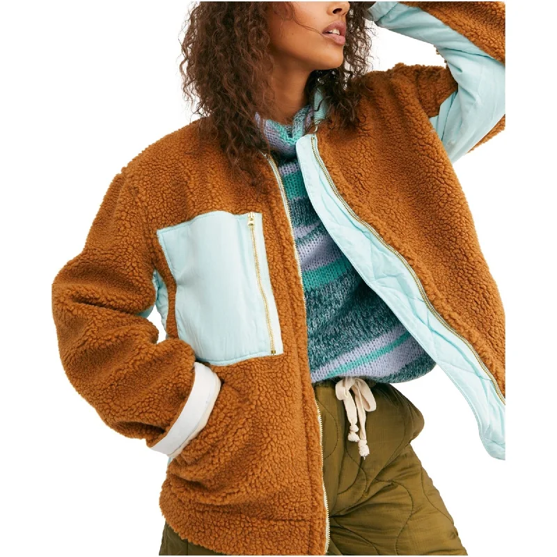 Free People Womens Rivington Sherpa Jacket