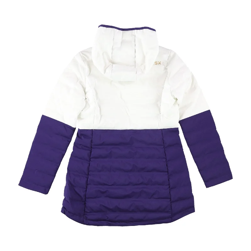 G-III Sports Womens Baltimore Ravens Puffer Jacket, White, Small