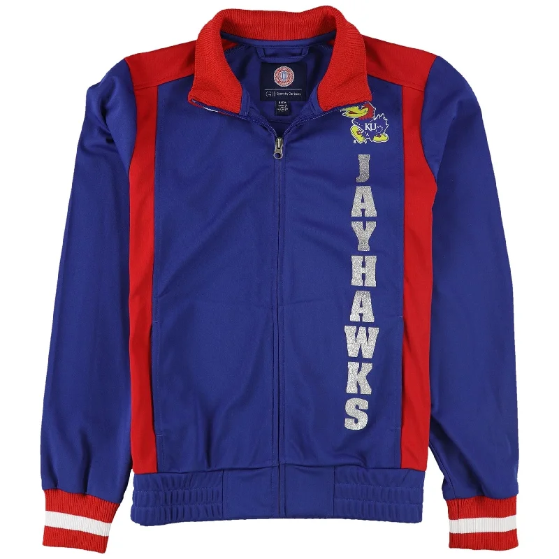 G-III Sports Womens Kansas Jayhawks Track Jacket, Blue, Small