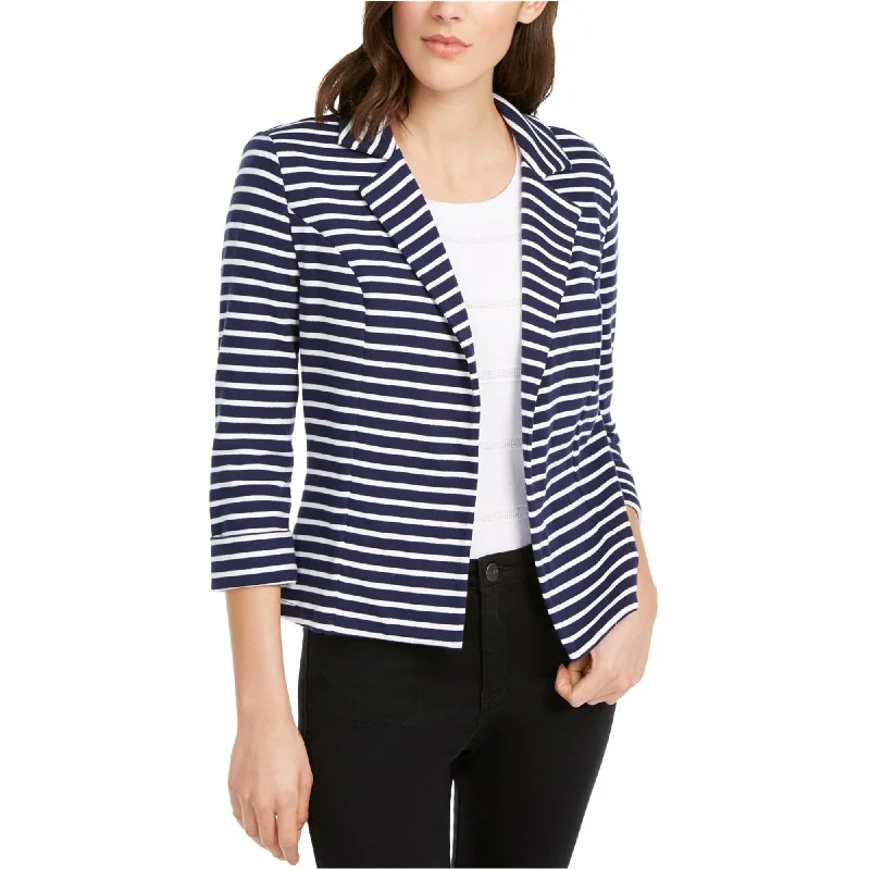 Maison Jules Womens Knit Breton Blazer Jacket