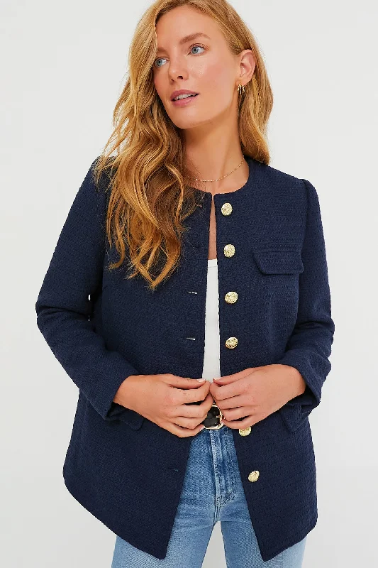 Navy Tweed Jennings Jacket