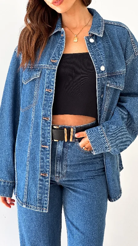 Organic Denim Jacket - Vintage Blue