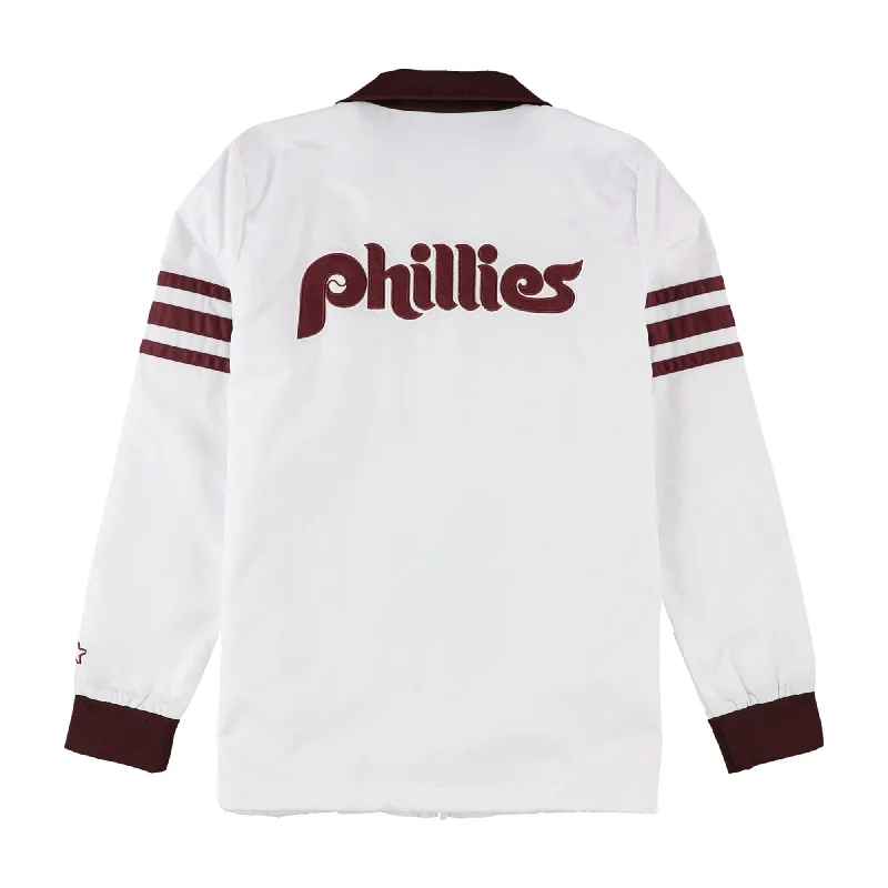 STARTER Womens Philadelphia Phillies Jacket, White, Medium