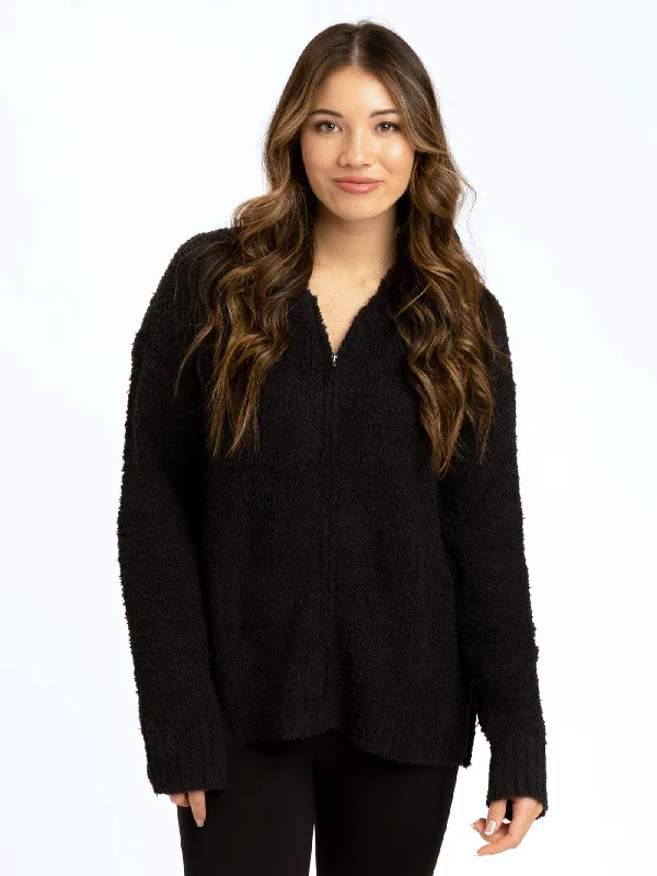 Anita Cozy Boucle Full Zip Sweater Hoodie