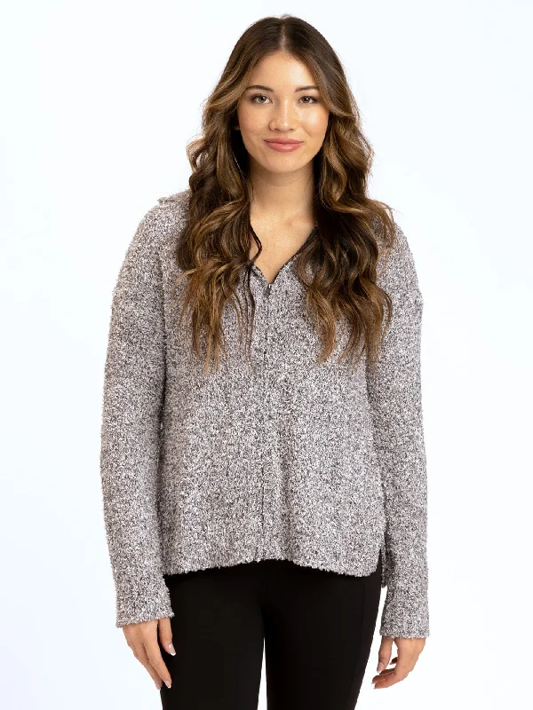 Anita Cozy Boucle Full Zip Sweater Hoodie