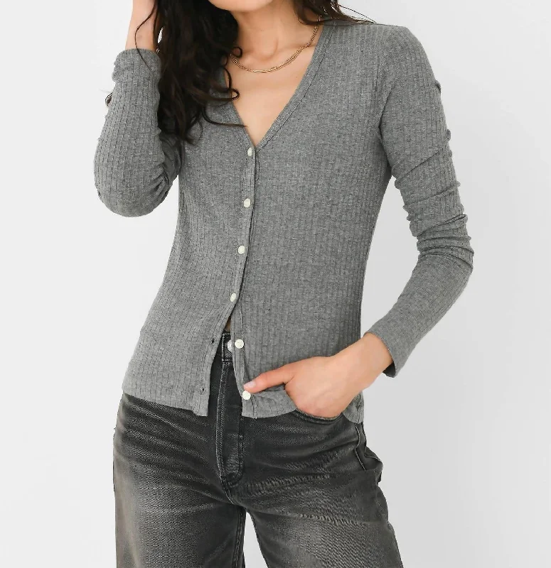 Ava Cardigan In Milano Grey