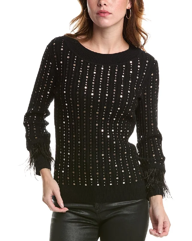 Edinburgh Knitwear Sequin Wool Sweater