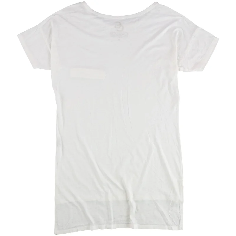 Chaser Collection Womens Solid Pocket Basic T-Shirt, White, Medium