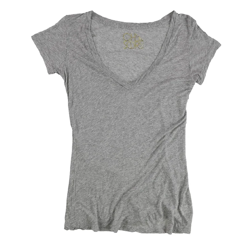 Chasor Womens Solid Basic T-Shirt, Grey, Medium