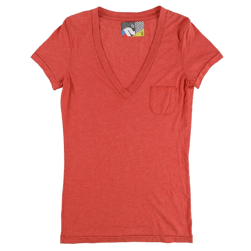 Rebel Yell Womens Solid Basic T-Shirt, Red, Small