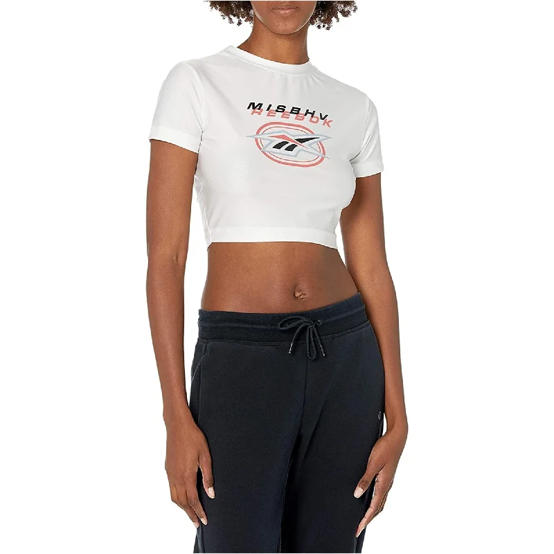 Reebok Womens Misbhv Cropped Graphic T-Shirt