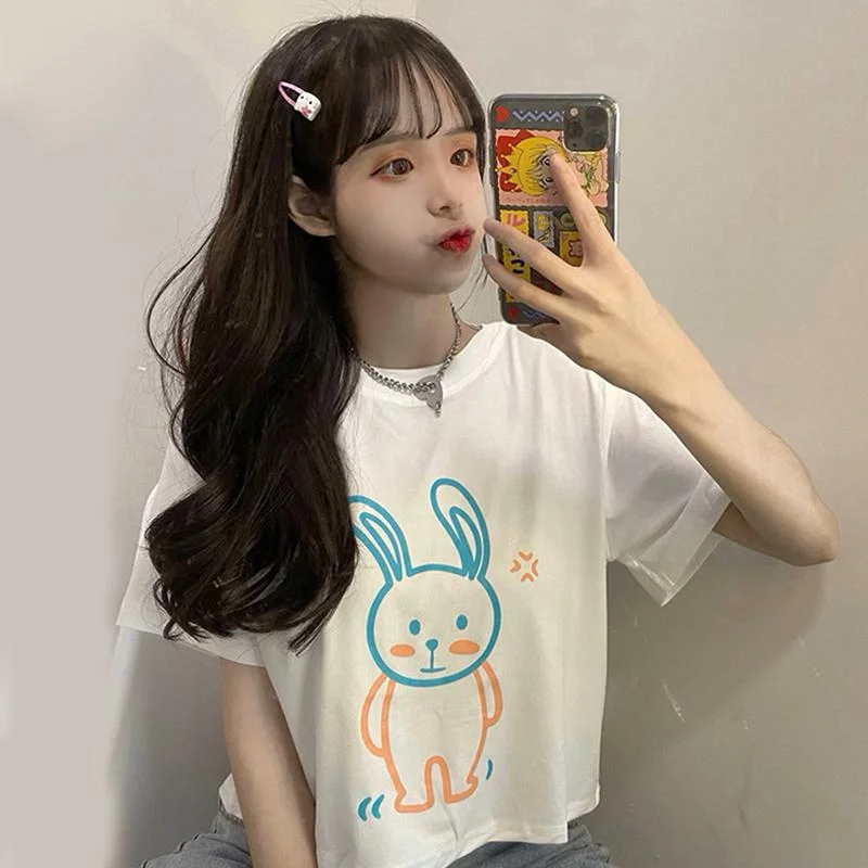 Women's Harajuku Rabbit Printed T-shirts