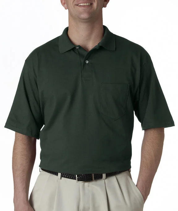 436 - Jerzees Adult SpotShield™ Jersey Pocket Polo Shirt | Forest Green