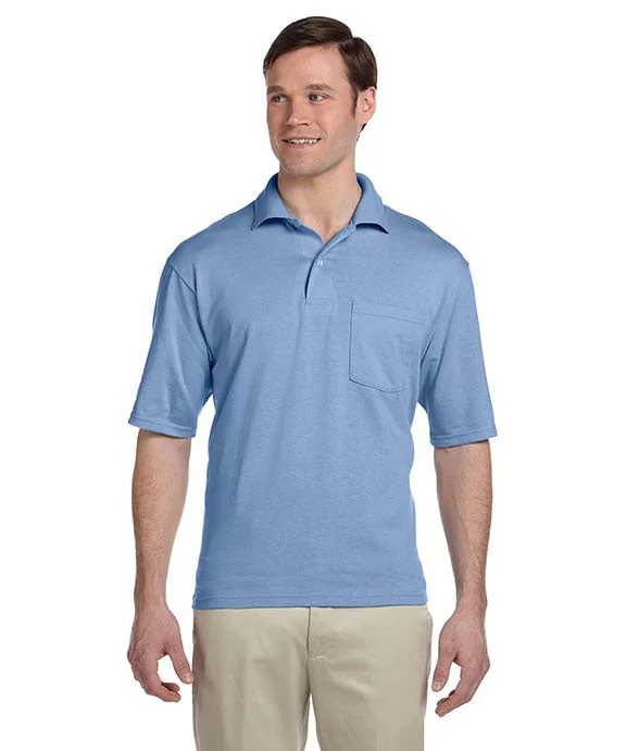 436 - Jerzees Adult SpotShield™ Jersey Pocket Polo Shirt | Light Blue