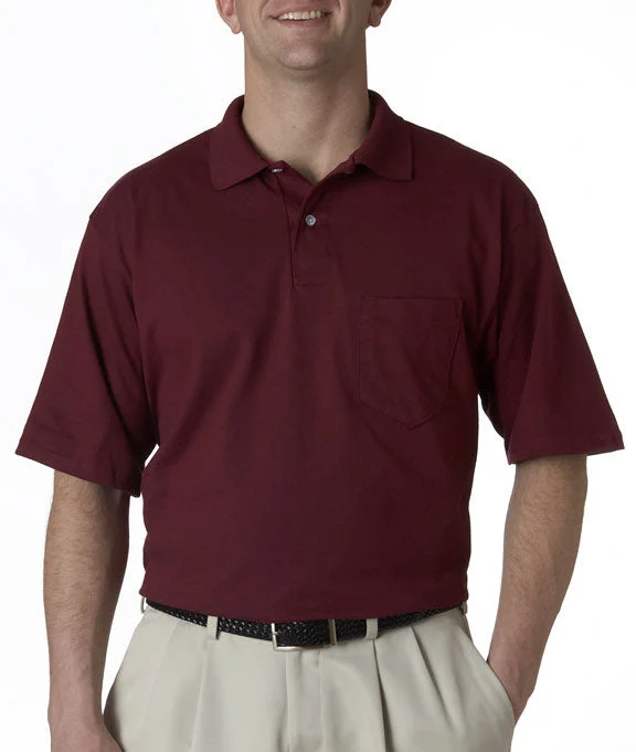 436 - Jerzees Adult SpotShield™ Jersey Pocket Polo Shirt | Maroon