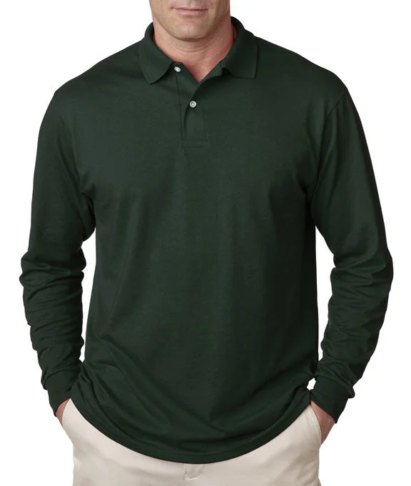 437L - Jerzees Adult SpotShield™ Long-Sleeve Jersey Polo Shirt | Forest Green