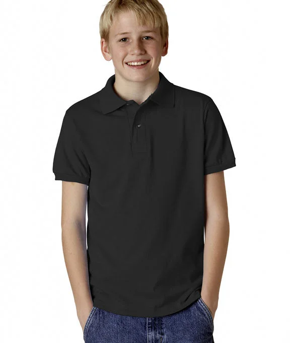 437Y - Jerzees Youth SpotShield™ Jersey Polo Shirt | Black