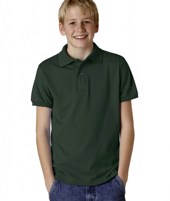 437Y - Jerzees Youth SpotShield™ Jersey Polo Shirt | Forest Green