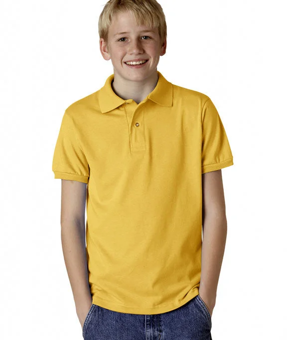 437Y - Jerzees Youth SpotShield™ Jersey Polo Shirt | Gold