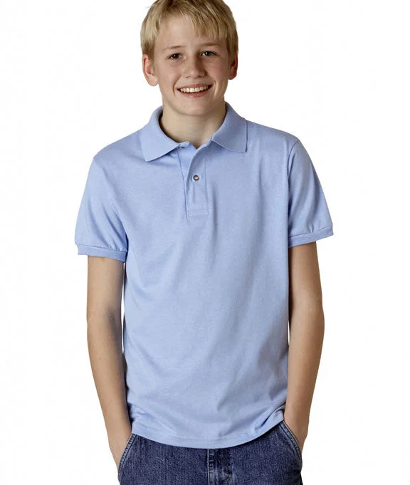 437Y - Jerzees Youth SpotShield™ Jersey Polo Shirt | Light Blue