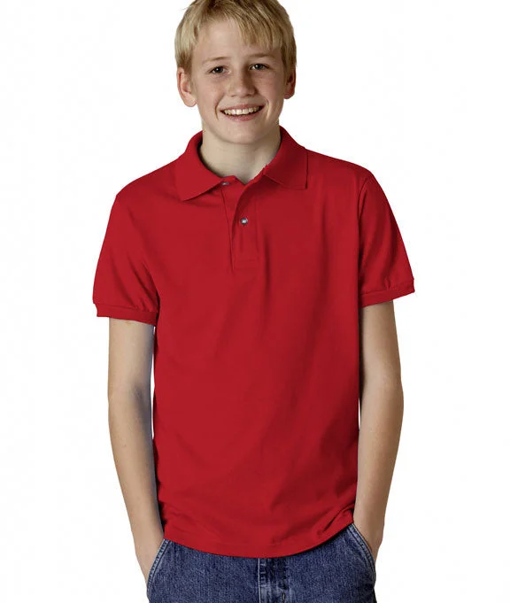 437Y - Jerzees Youth SpotShield™ Jersey Polo Shirt | True Red