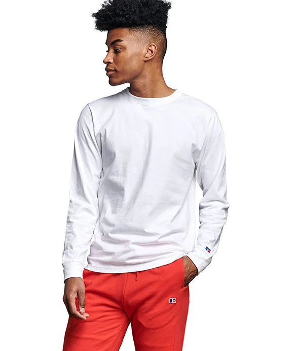 600LRUS - Russell Athletic Unisex Cotton Classic Long-Sleeve T-Shirt | White