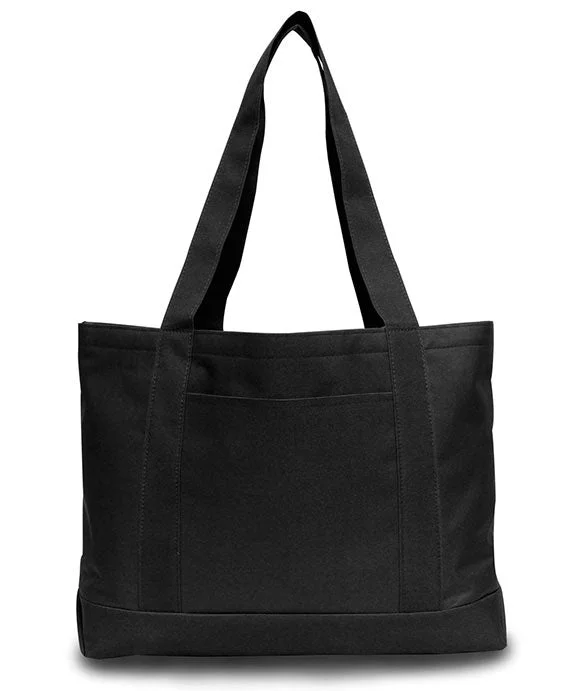 7002 - Liberty Bags P & O Cruiser Tote Bag | Black/Black