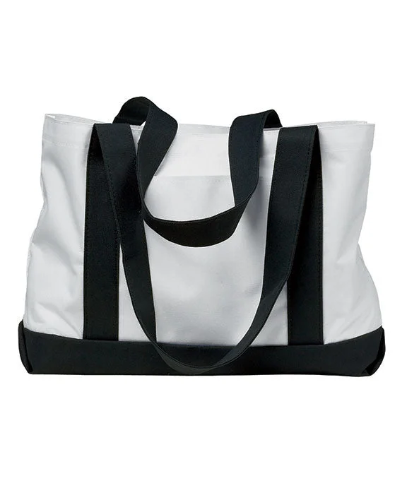 7002 - Liberty Bags P & O Cruiser Tote Bag | White/Black