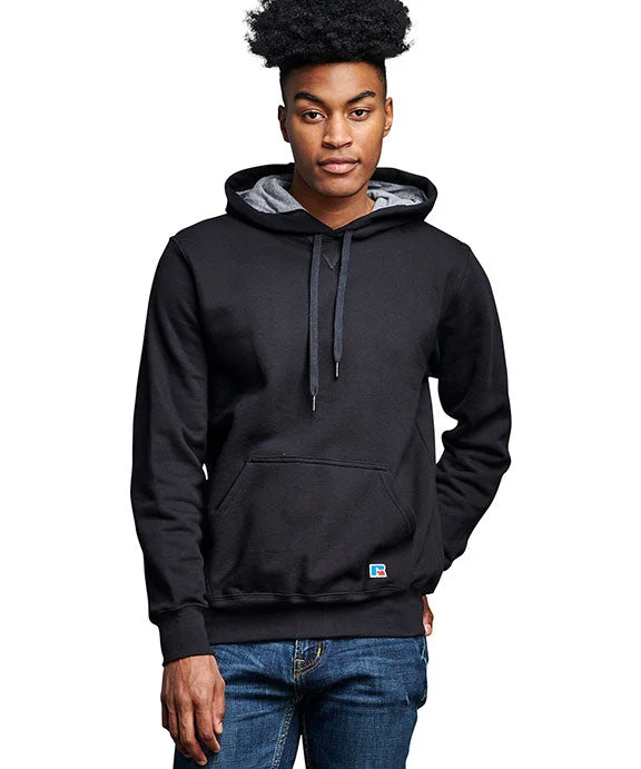 82ONSM - Russell Athletic Unisex Cotton Classic Hooded Sweatshirt | Black