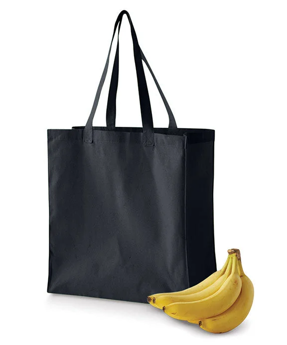 BE055 - BAGedge 6 oz. Canvas Grocery Tote Bag | Black