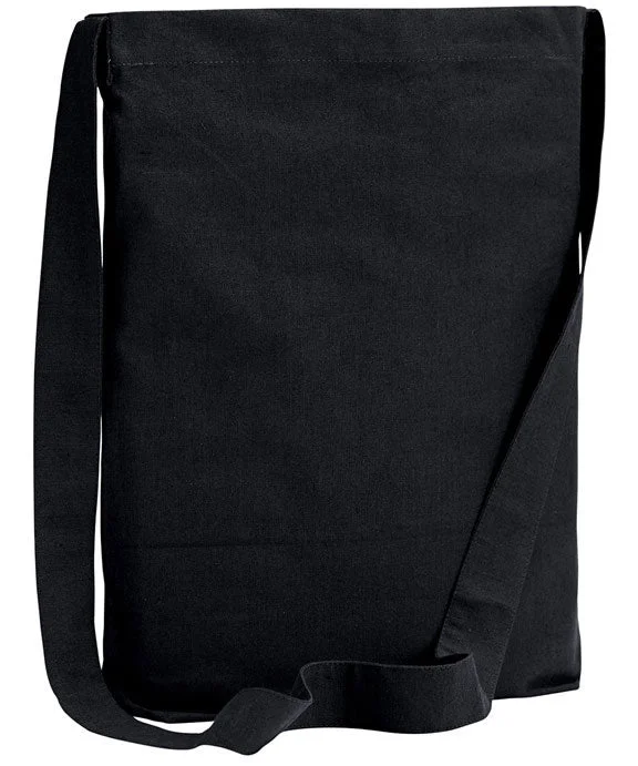 BE056 - BAGedge 6 oz. Canvas Sling Tote Bag | Black