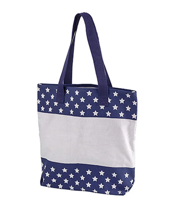 BE066 - BAGedge 12 oz. Canvas Print Tote Bag | Stars