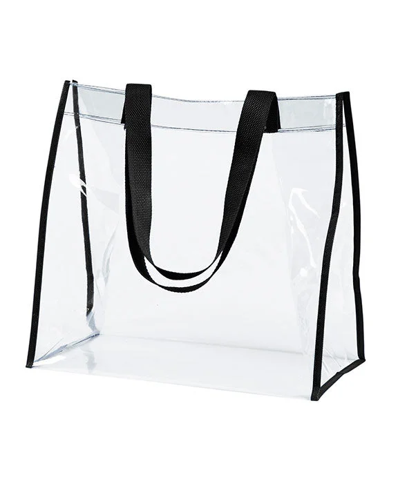 BE252 - BAGedge Clear PVC Tote Bag | Black