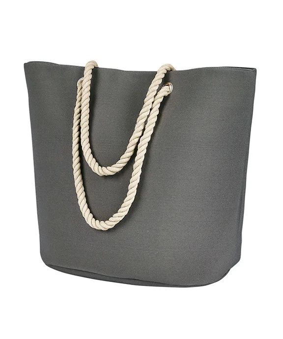 BE256 - BAGedge Polyester Canvas Rope Tote Bag | Grey