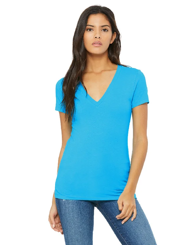 Bella + Canvas B6035 Ladies' Jersey Short-Sleeve Deep V-Neck T-Shirt