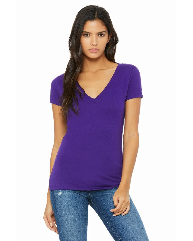 Bella + Canvas B6035 Ladies' Jersey Short-Sleeve Deep V-Neck T-Shirt