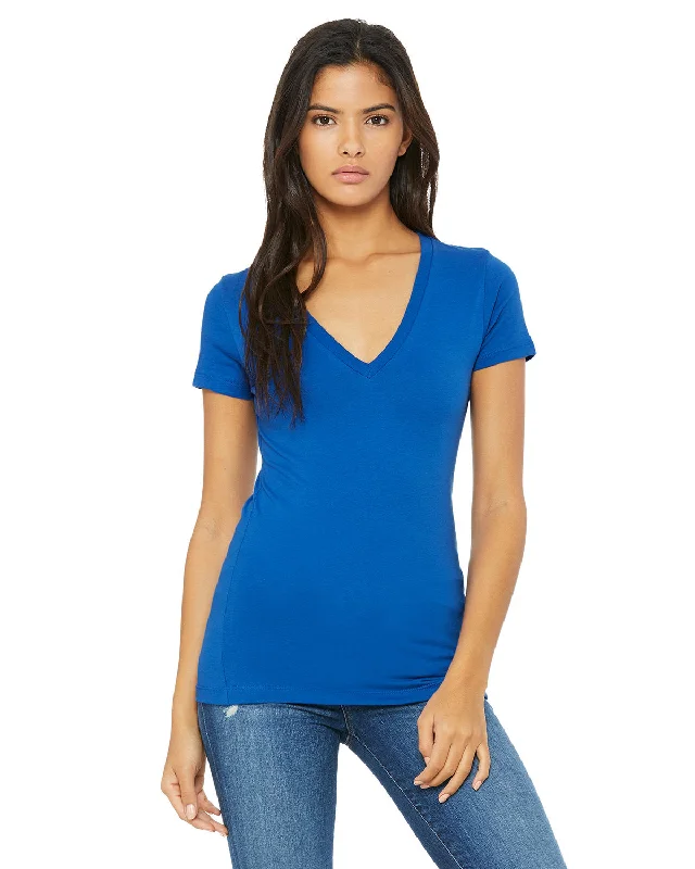 Bella + Canvas B6035 Ladies' Jersey Short-Sleeve Deep V-Neck T-Shirt