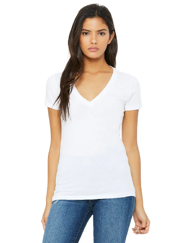 Bella + Canvas B6035 Ladies' Jersey Short-Sleeve Deep V-Neck T-Shirt