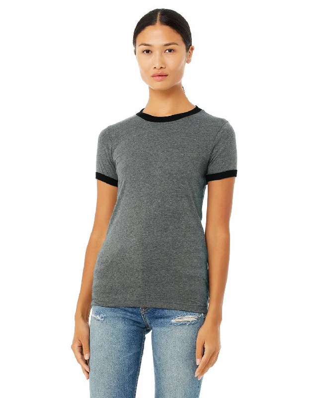 Bella + Canvas B6050 Ladies' Jersey Short-Sleeve Ringer T-Shirt