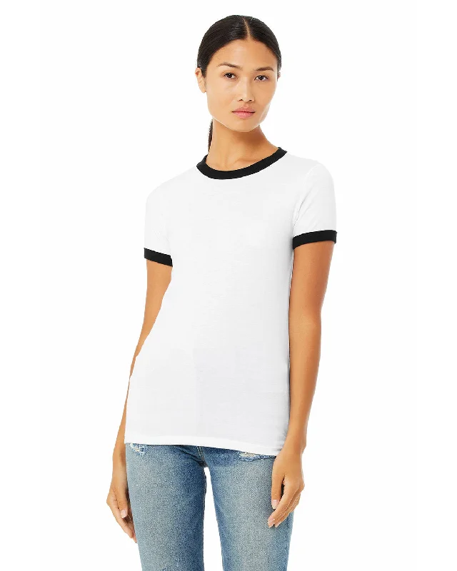 Bella + Canvas B6050 Ladies' Jersey Short-Sleeve Ringer T-Shirt