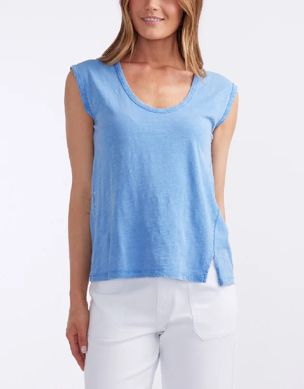 Cali Stitch Tank - Danish Blue