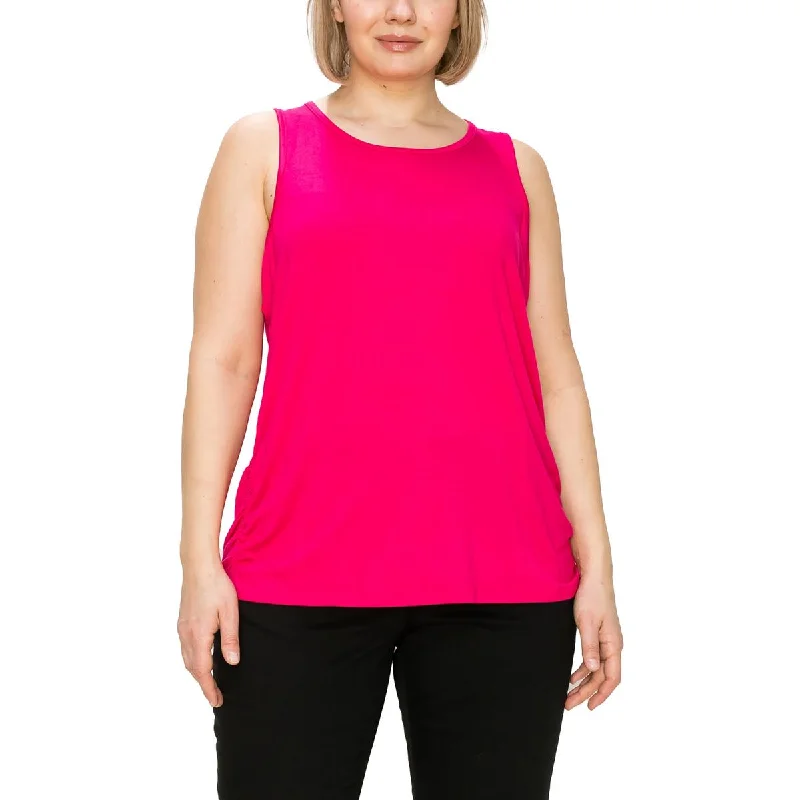 Coin 1804 Womens Plus Ruched Layering Tank Top