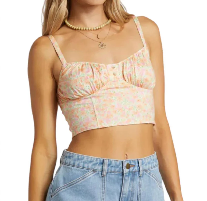 Sweet Days Tank Top In Tangy Peach