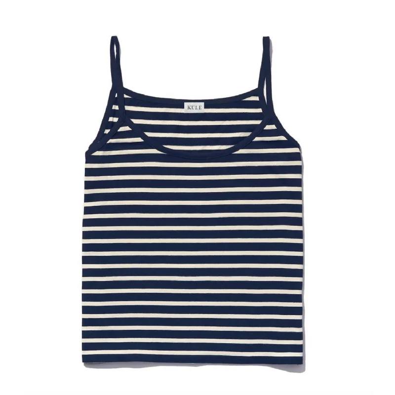 The Spaghetti Tank In Navy/cream