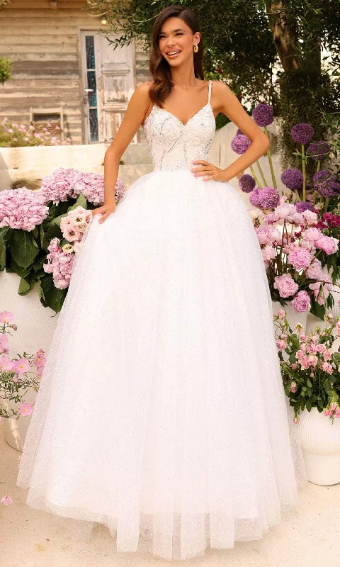 Amarra 94020 - Beaded Fitted Sleeveless Ballgown