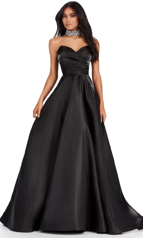 Ashley Lauren 11473 - Choker Style Satin Prom Dress