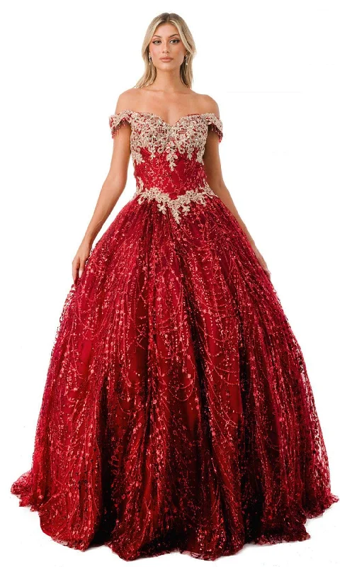 Aspeed Design L2364 - Sweetheart Lace-Up Glitter Ballgown