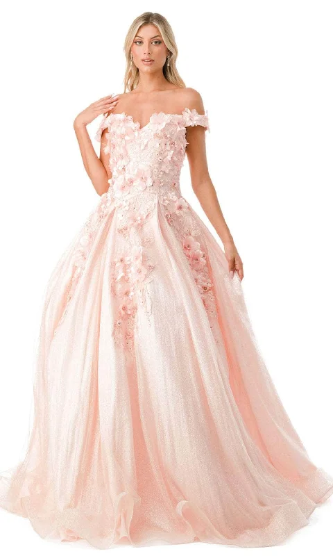 Aspeed Design L2501 - Floral Off Shoulder Ballgown